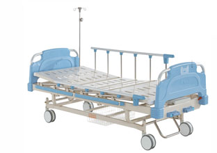 BC364D Two-crank Hospital Bed with Casters Central Controlled