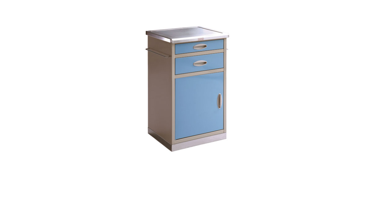 HX352 Bedside Cabinet with Stainless Steel surface and Base