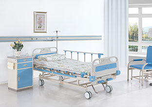 BC364A Two-crank Hospital Bed with Casters Central Controlled