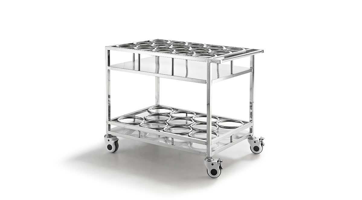 QT342 Stainless Steel Trolley for Water Bottle