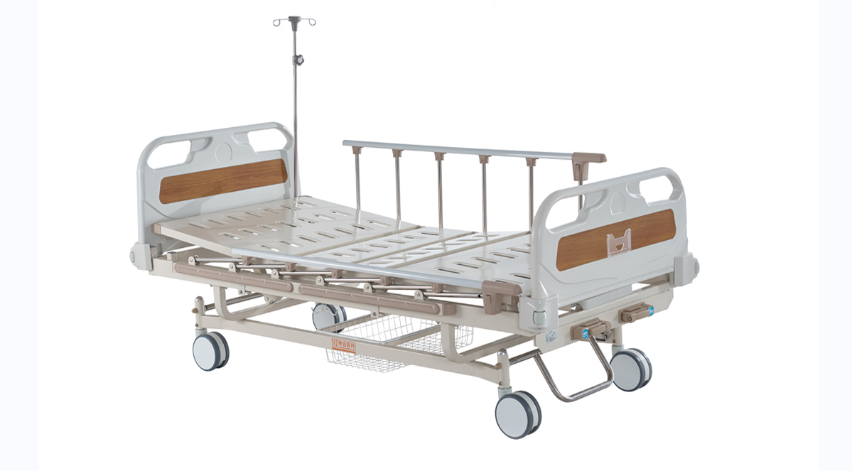 BC364B Two-crank Hospital Bed with Casters Central Controlled